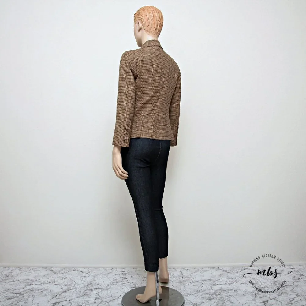 Vince Academia Houndstooth Wool Blend Blazer - Picture 3 of 10